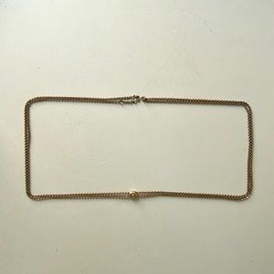 Vintage gold filled large necklace with opal (?) stone